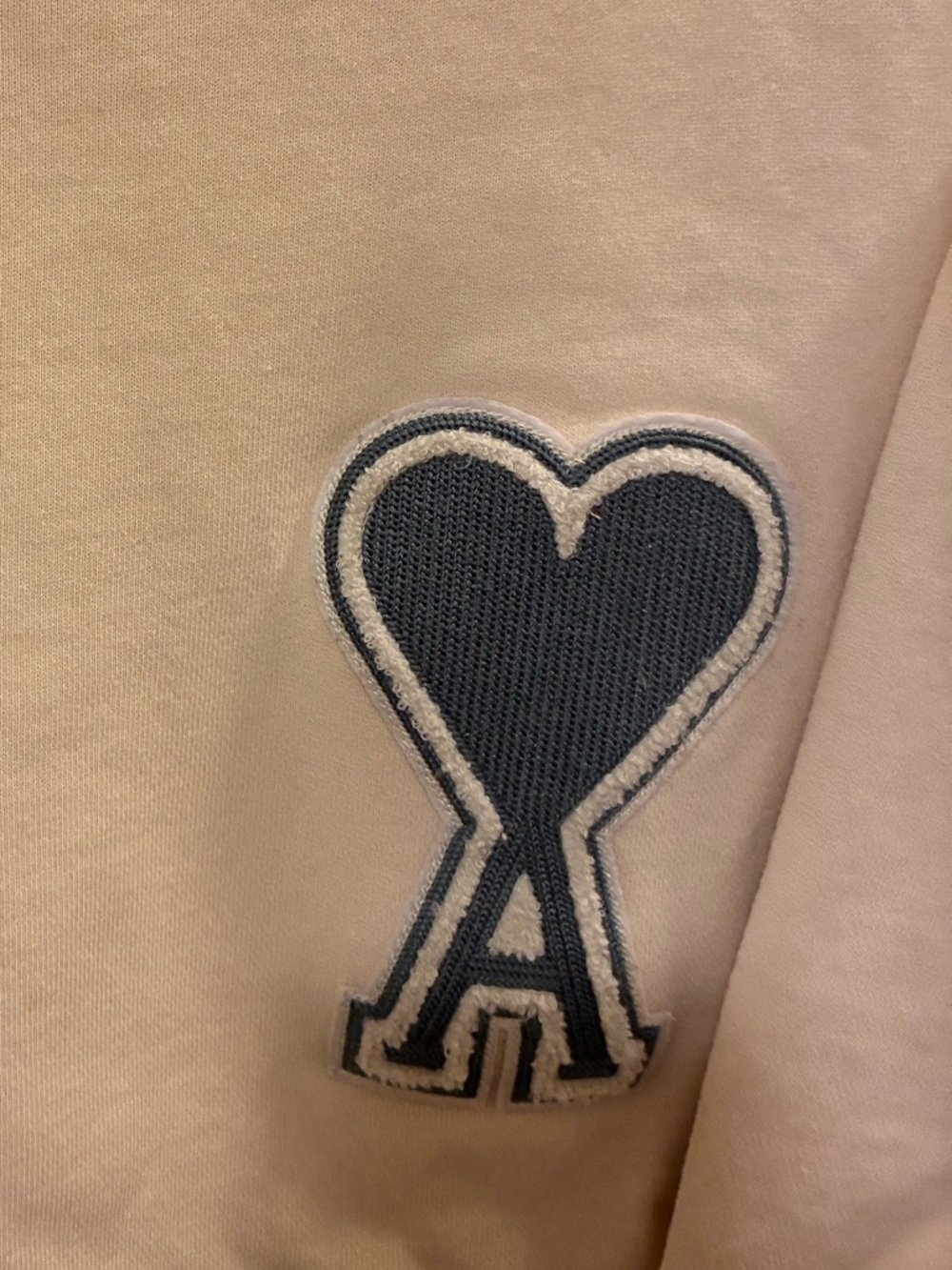 Ami Soft Cream Ribbed Neck Sweatshirt - Picture 3 of 7